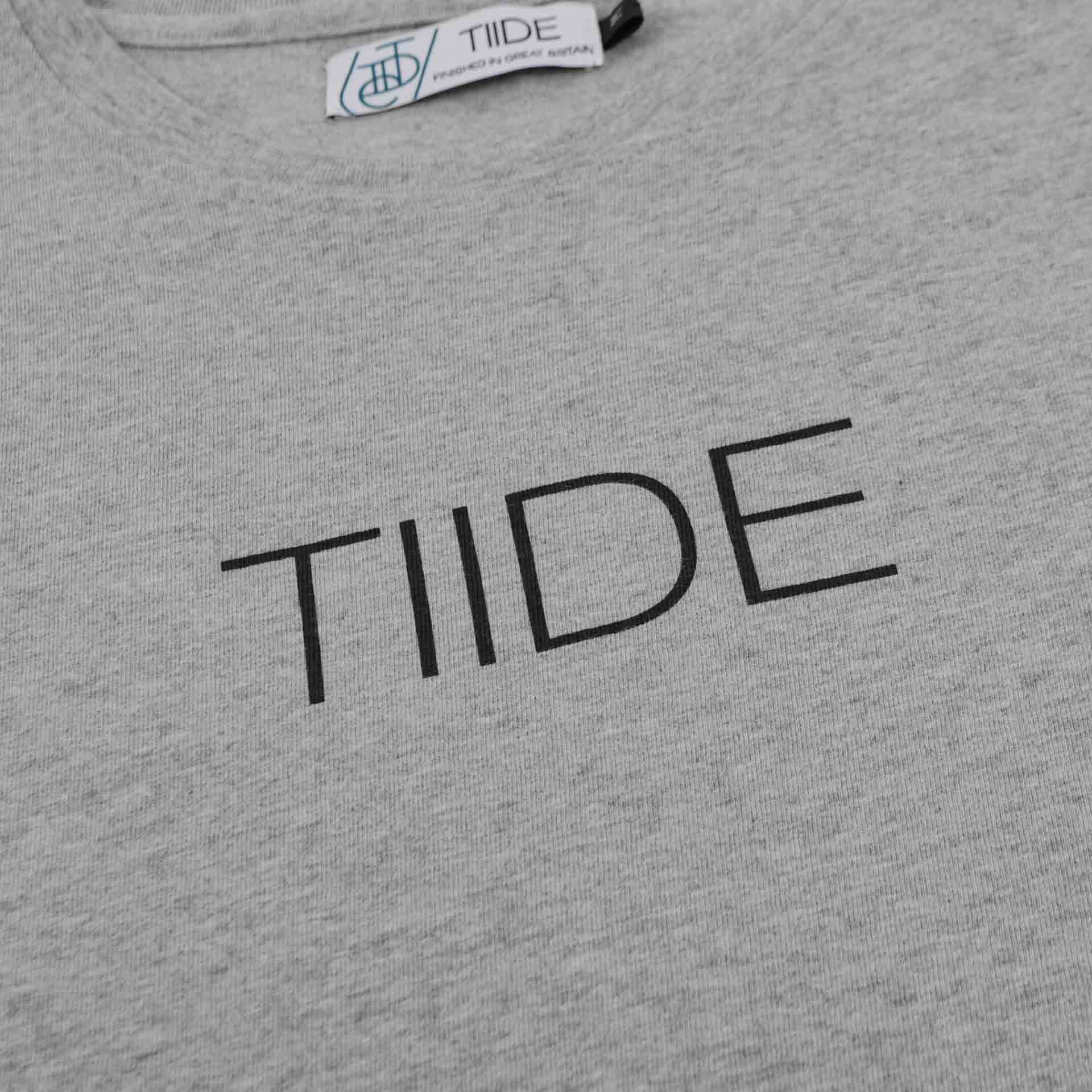 Tiide Script T-Shirt Short Sleeve Grey - Tiide