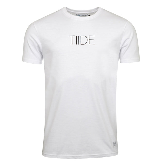 Tiide White Script Tee - Tiide Swim